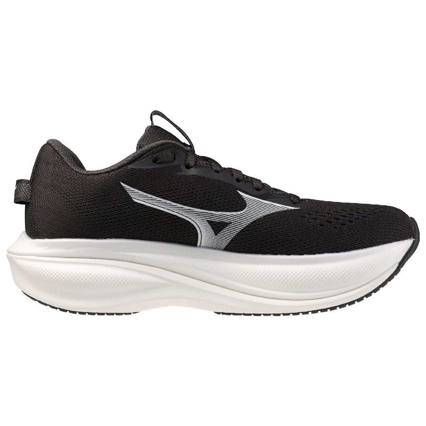 Mizuno Wave Rider 30 Women's Running Shoes, Black Sand/White