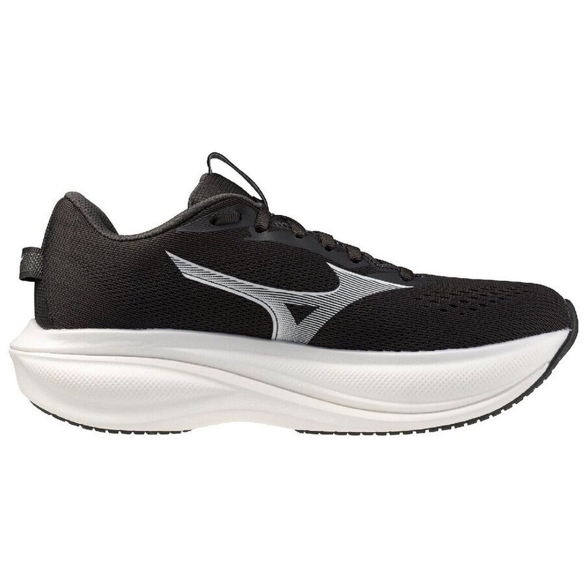 Mizuno Wave Rider 30 Women's Running Shoes, Black Sand/White