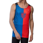 Mizuno DryAeroFlow Graphic Tank, Oni Red/Oni Blue
