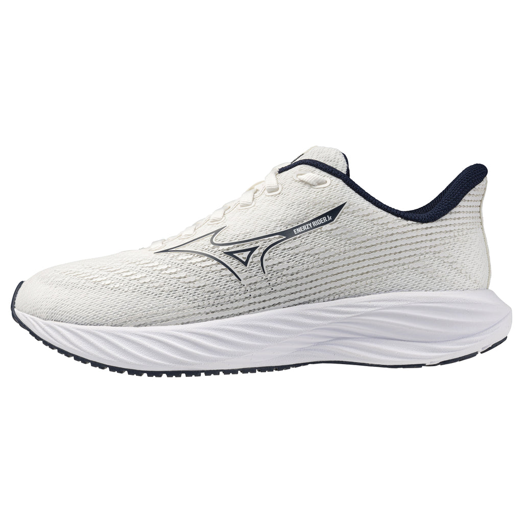 Mizuno Enerzy Rider Jr Running Shoes, GF White/Dress Blues