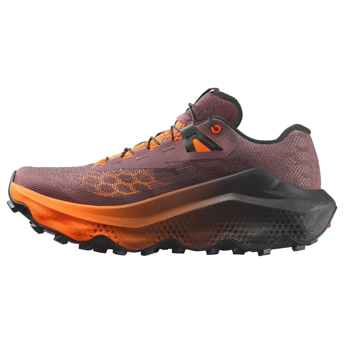 Salomon Ultra Glide 4 Women's Trail Running Shoes, Huckleberry/Black/Red Orange