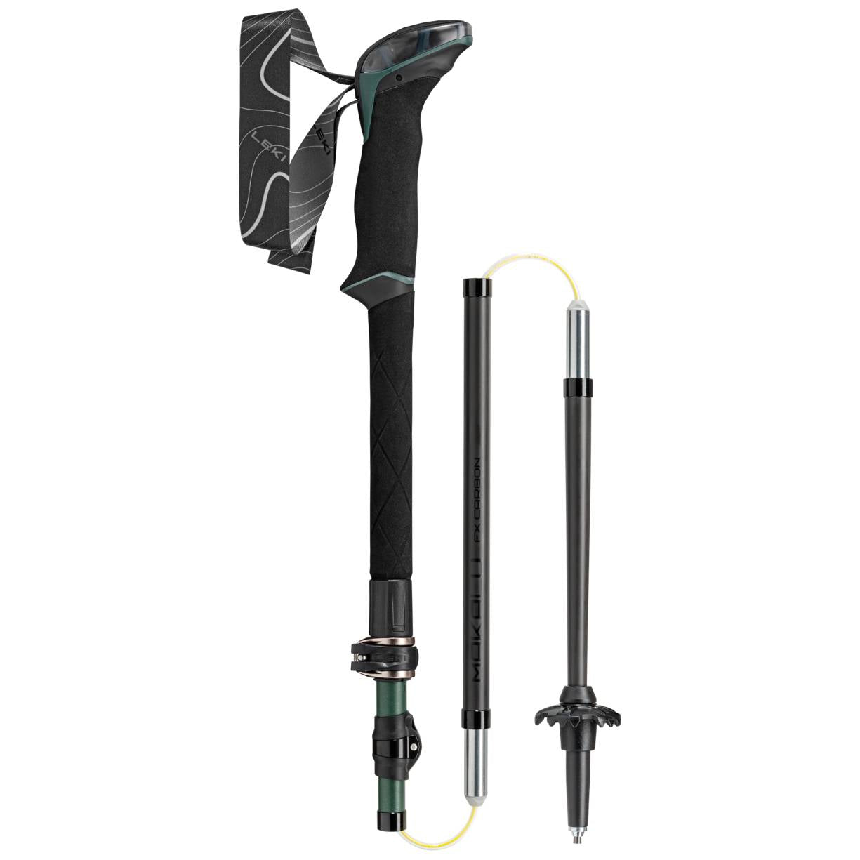 Leki Makalu FX Carbon, Natural Carbon/Malachite Green/Black