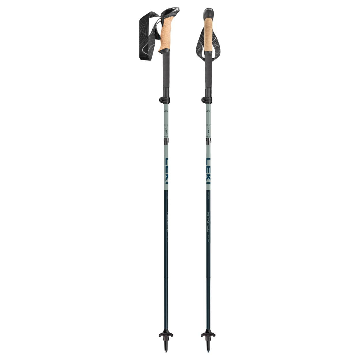 Leki Makalu Cork FX TA, Stone Blue Dark/Dark Sea Green Main image