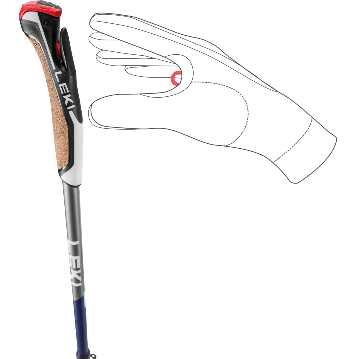 Leki Traveller Carbon, MidnightBlu DkMetallic/Lt Anthracite/Wht
