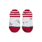 Stance Liberties Low Socks, White/Red