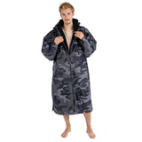 Dryrobe Advance Long Sleeve, Black Camo Black