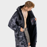 Dryrobe Advance Long Sleeve, Black Camo Black