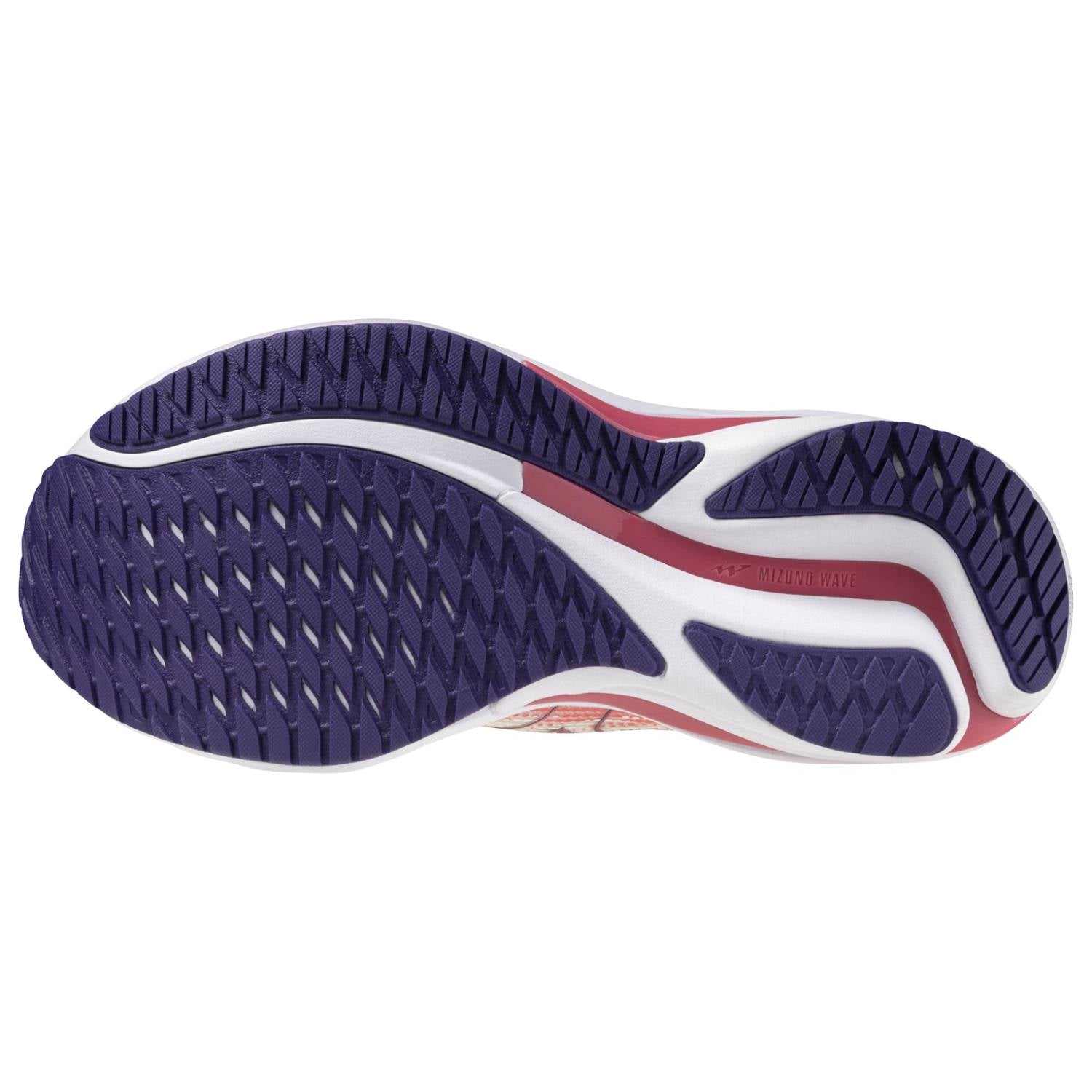 Mizuno Wave Rider 28 Women's Running Shoes, Snow White/Camellia Rose/Vintage Indigo