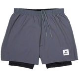 Saysky Pace 2 in 1 Shorts 5", Grey