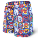 Saxx Cannonball 2in1 Men's 5" Swim Shorts, Navy Lucha Libre