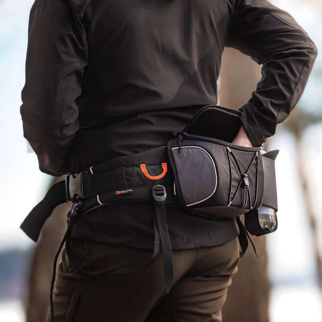 Non-Stop Dogwear Belt Bag, Black/Grey