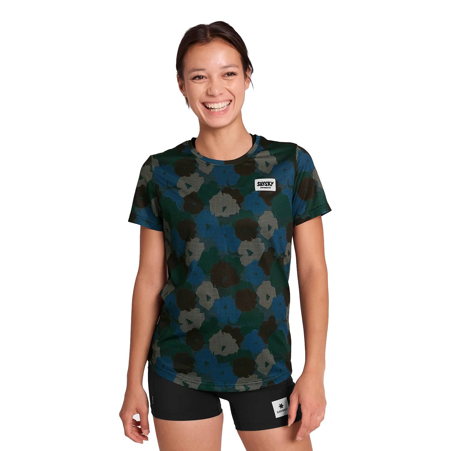 Saysky WMNS Flower Combat T-Shirt, Flower Camo