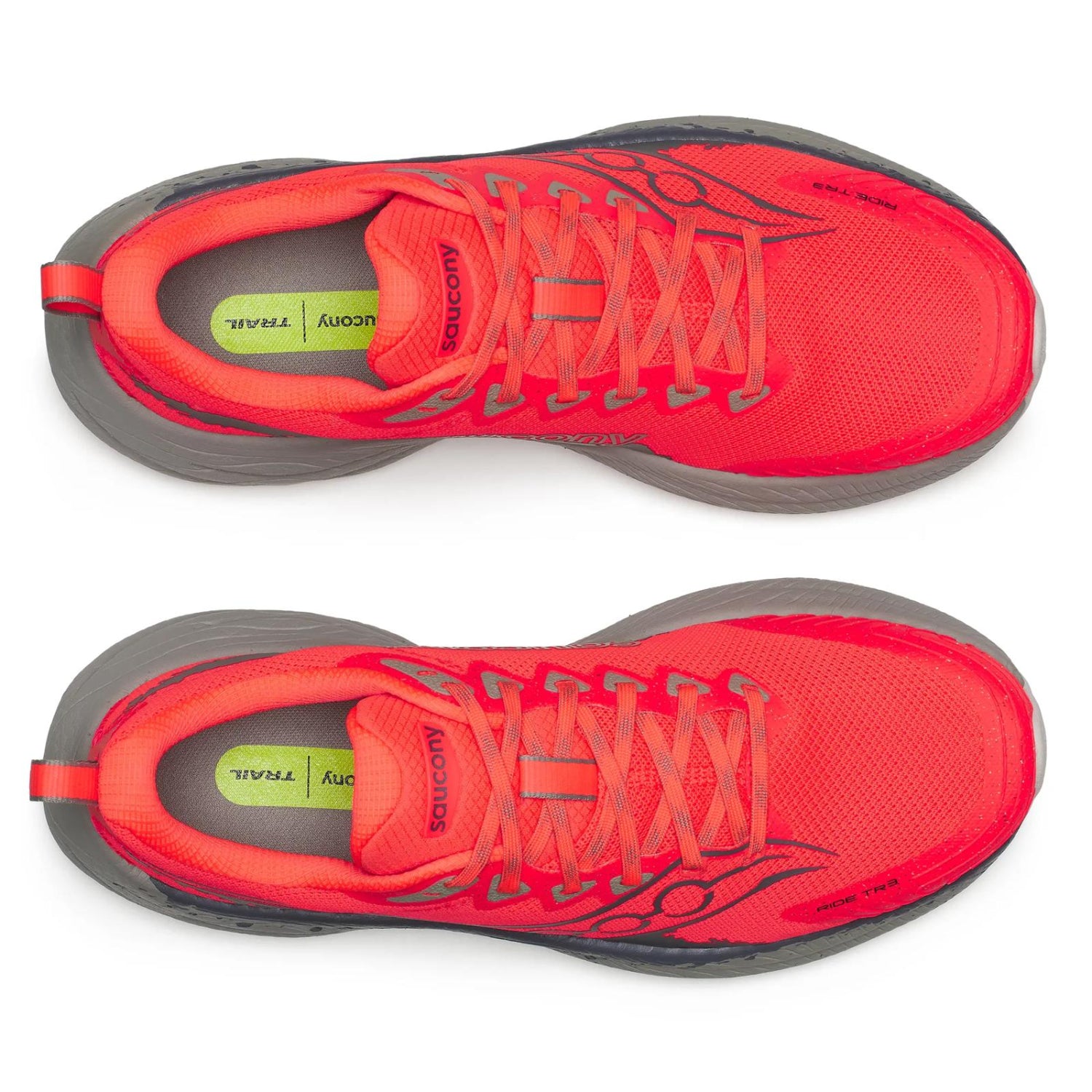 Saucony Ride TR3 Men's Trail Running Shoes, ViziRed/Gadget
