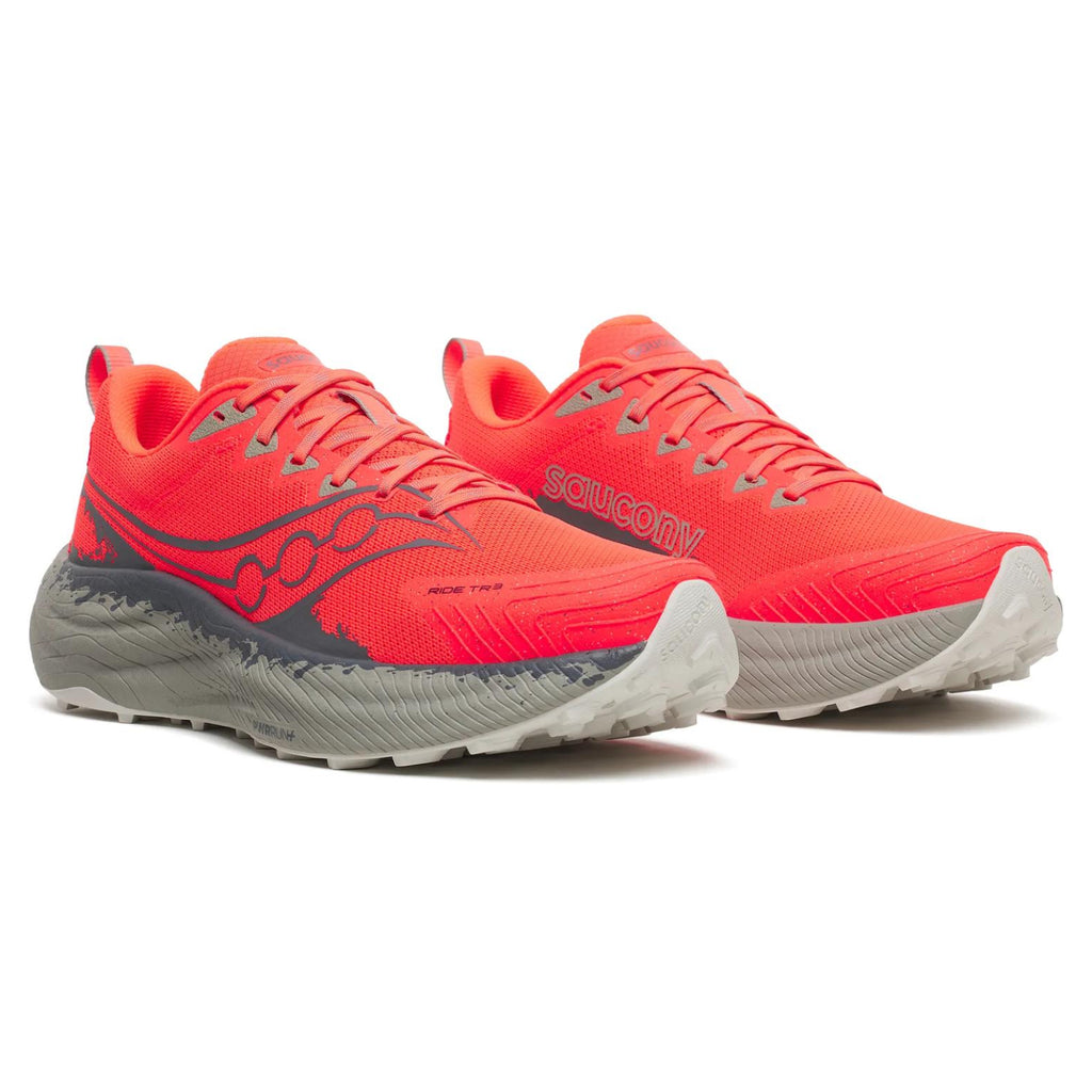 Saucony Ride TR3 Men's Trail Running Shoes, ViziRed/Gadget