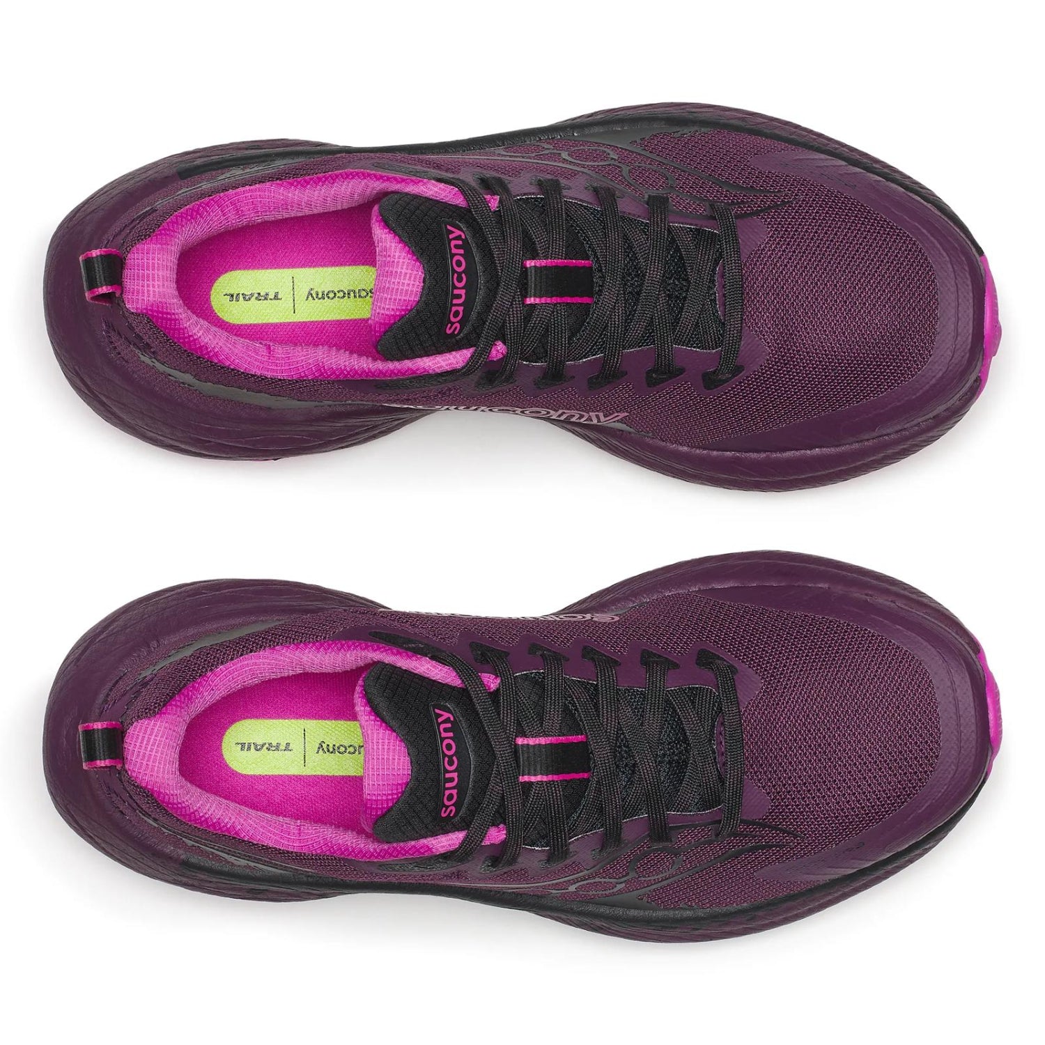 Saucony Ride TR3 Women's Trail Running Shoes, Eggplant/Black