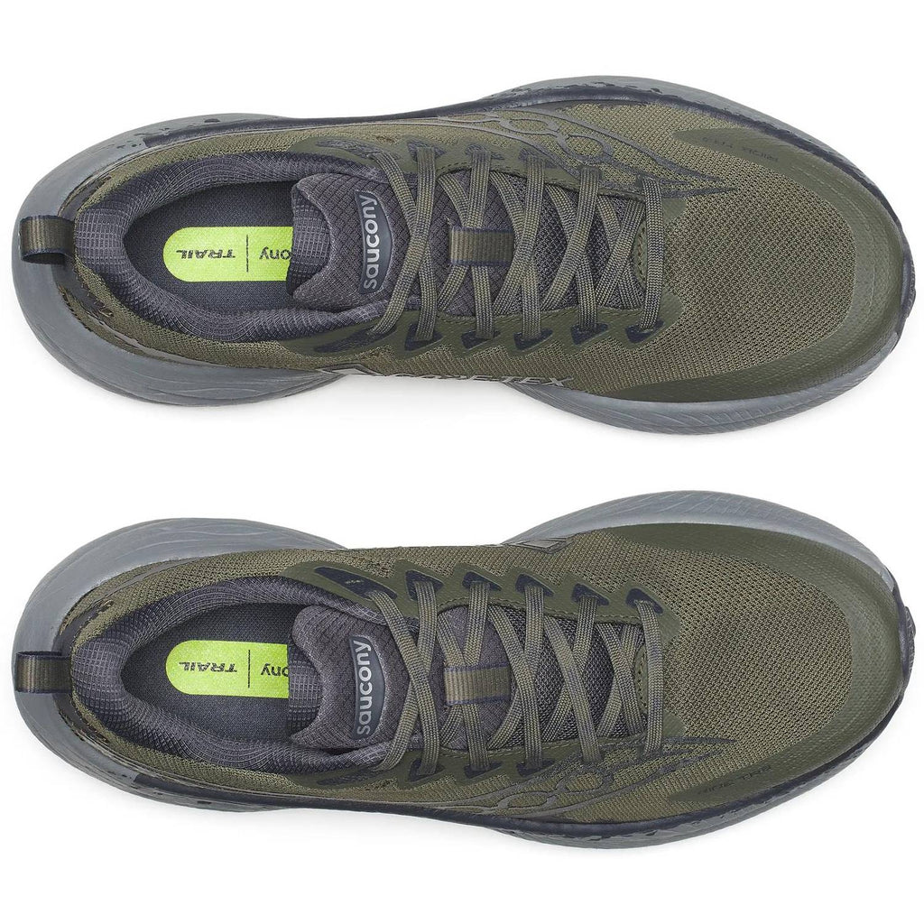 Saucony Ride TR3 GTX Men's Trail Running Shoes, Fatigue/Black