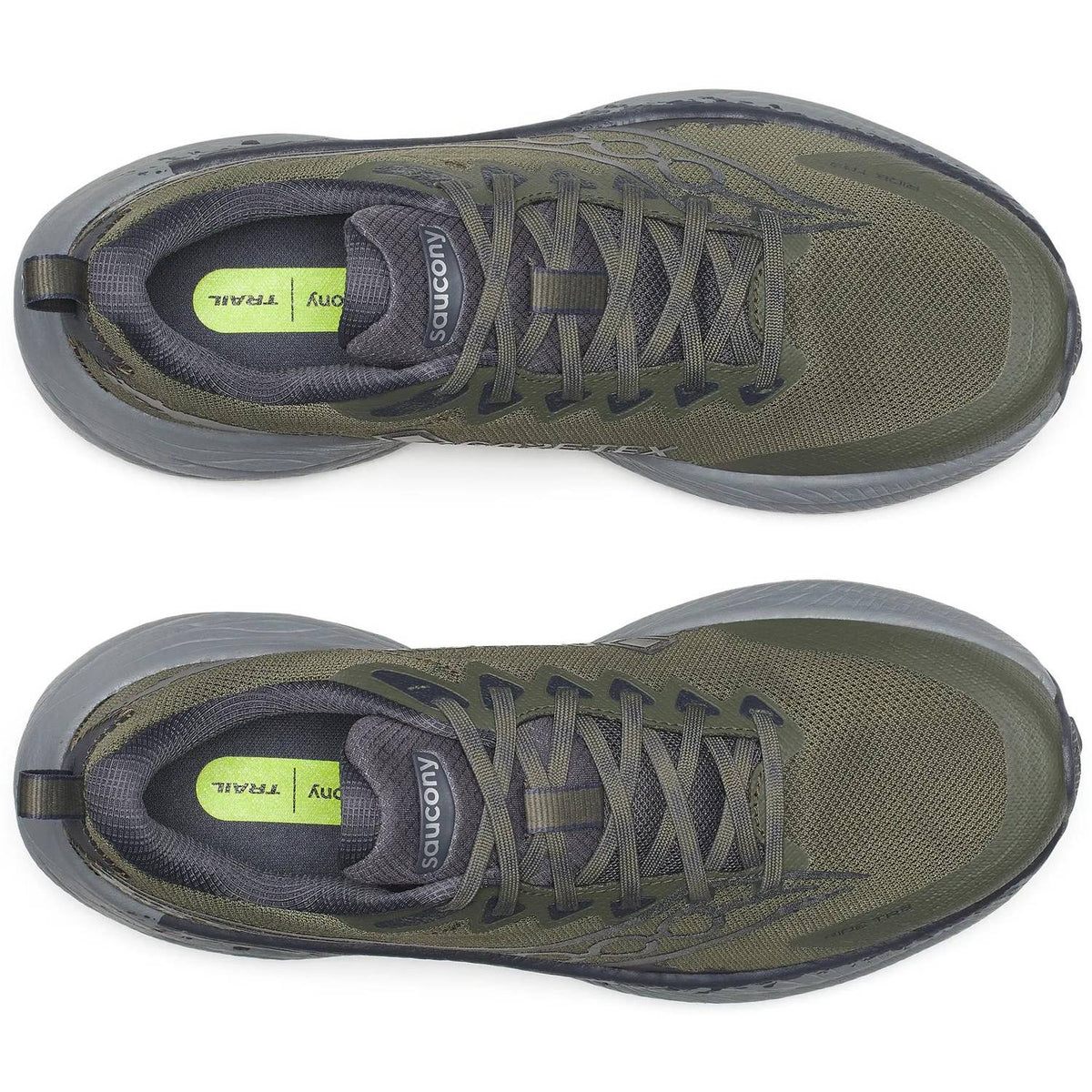 Saucony Ride TR3 GTX Men's Trail Running Shoes, Fatigue/Black
