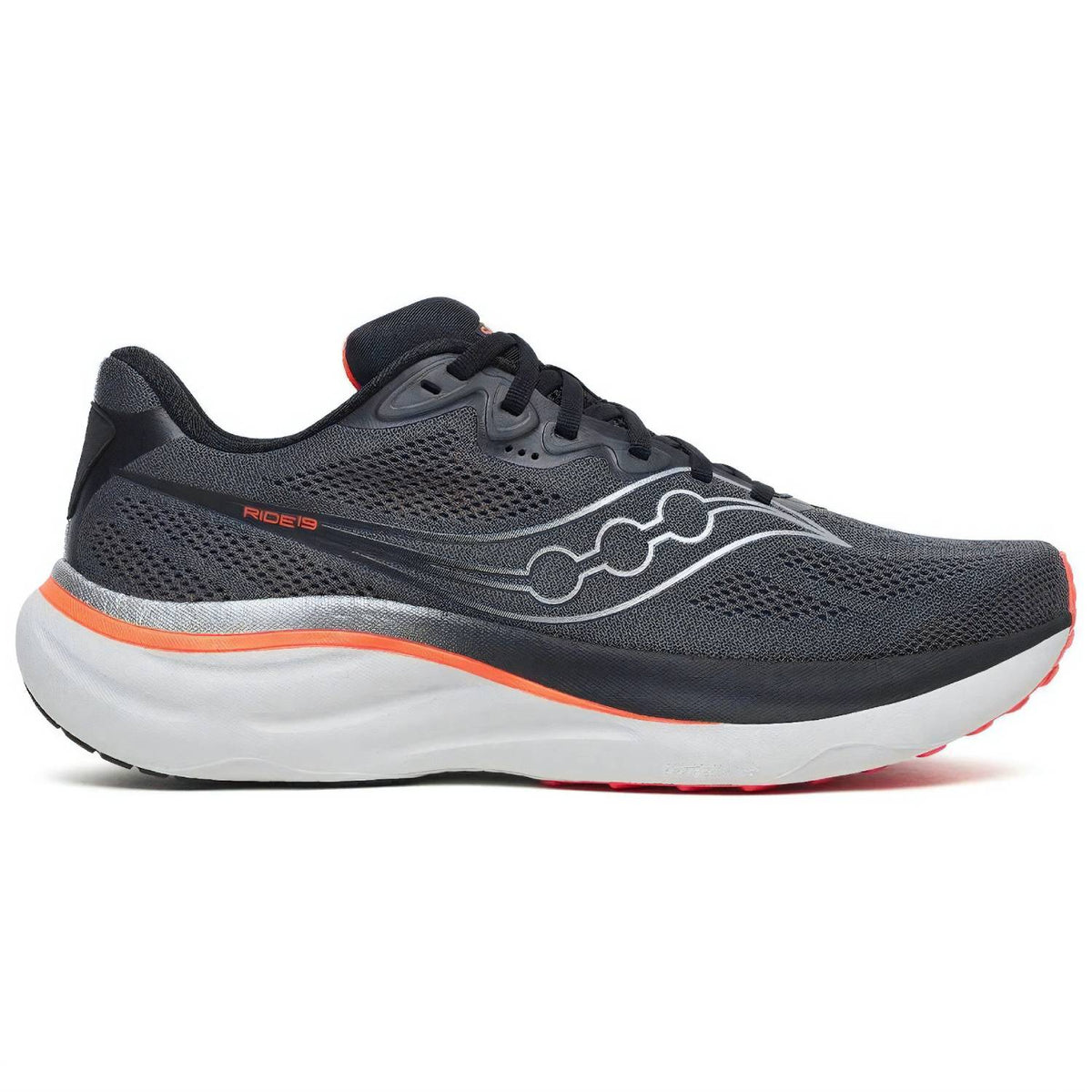 Saucony Ride 19 Men's Running Shoes, Carbon/Black