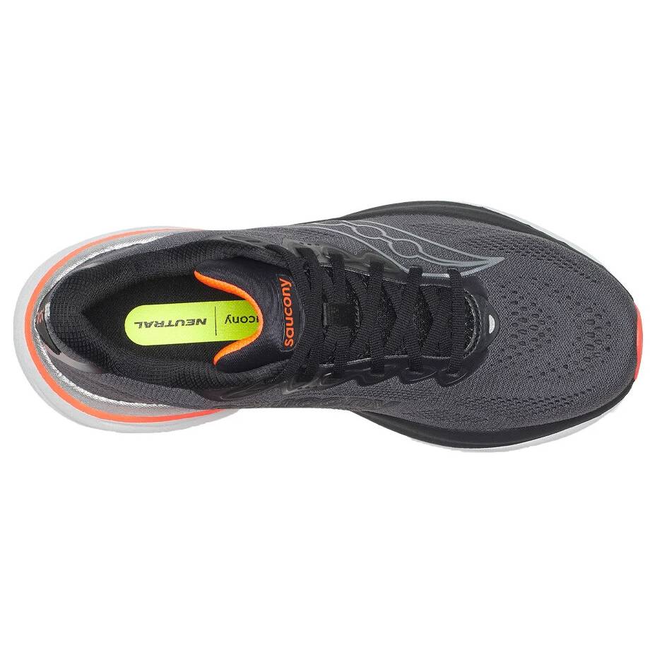 Saucony Ride 19 Men's Running Shoes, Carbon/Black
