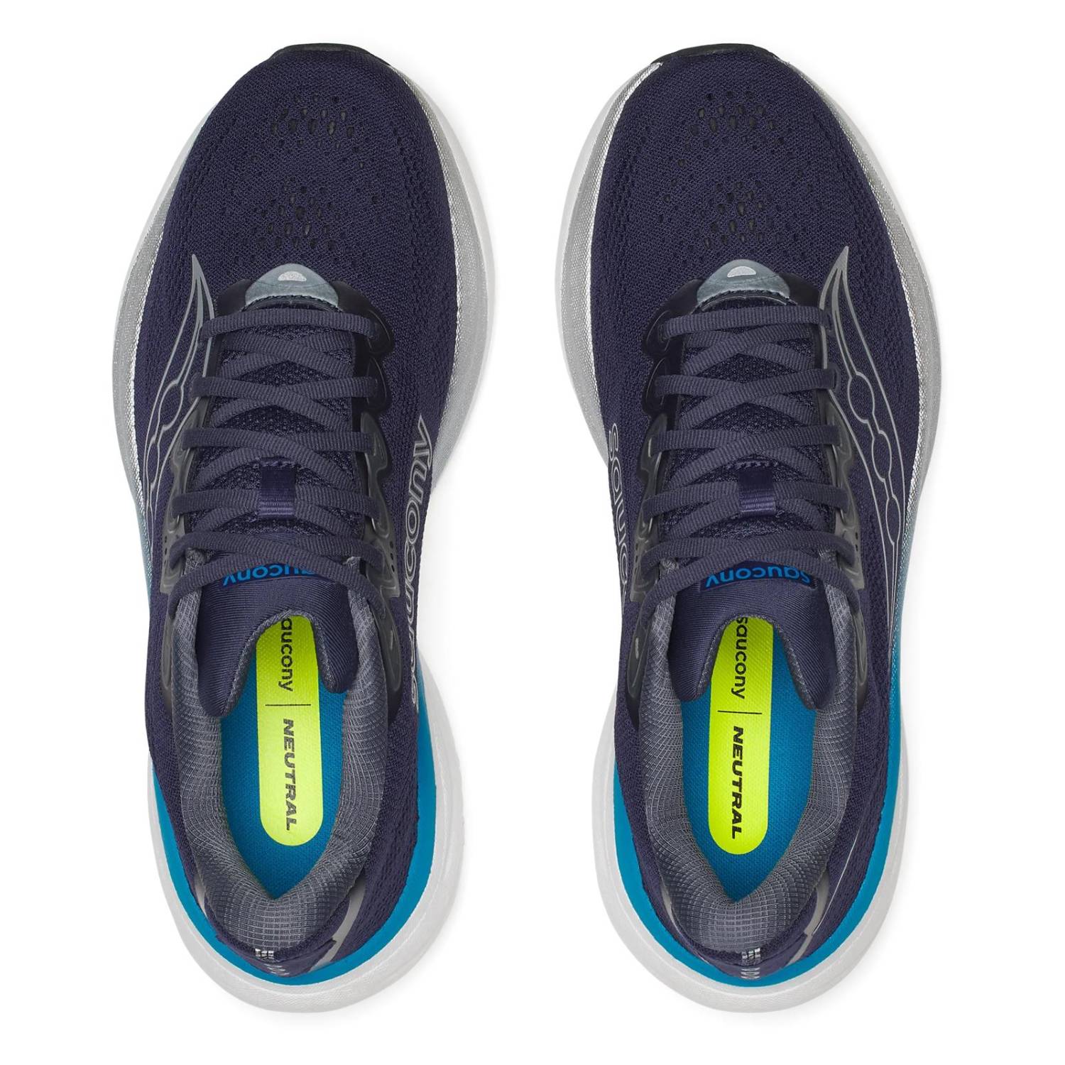 Saucony Ride 19 Men's Running Shoes, Naval/Cobalt