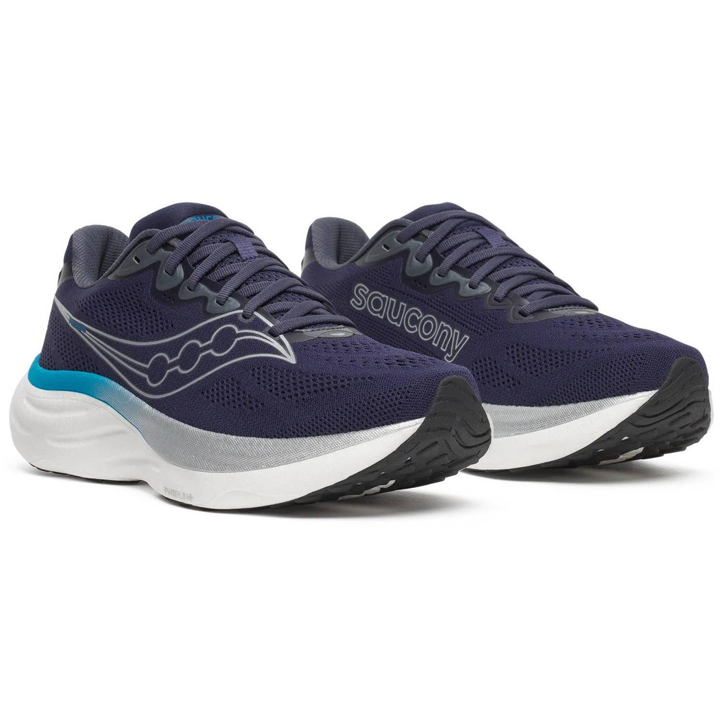 Saucony Ride 19 Men's Running Shoes, Naval/Cobalt