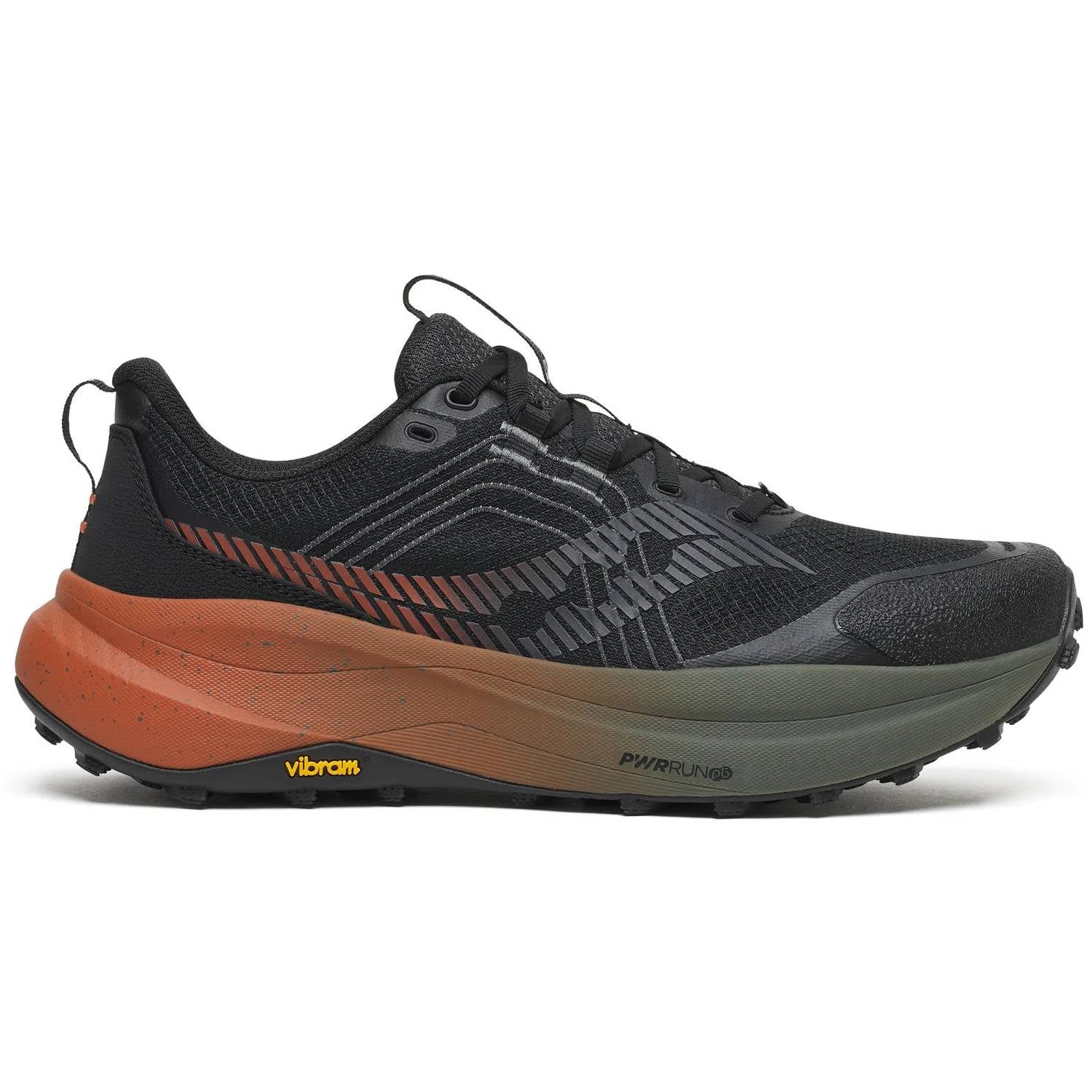 Saucony Xodus Ultra 4 Men's Trail Running Shoes, Black/Rust Main image