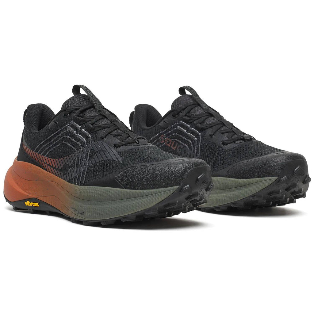 Saucony Xodus Ultra 4 Men's Trail Running Shoes, Black/Rust
