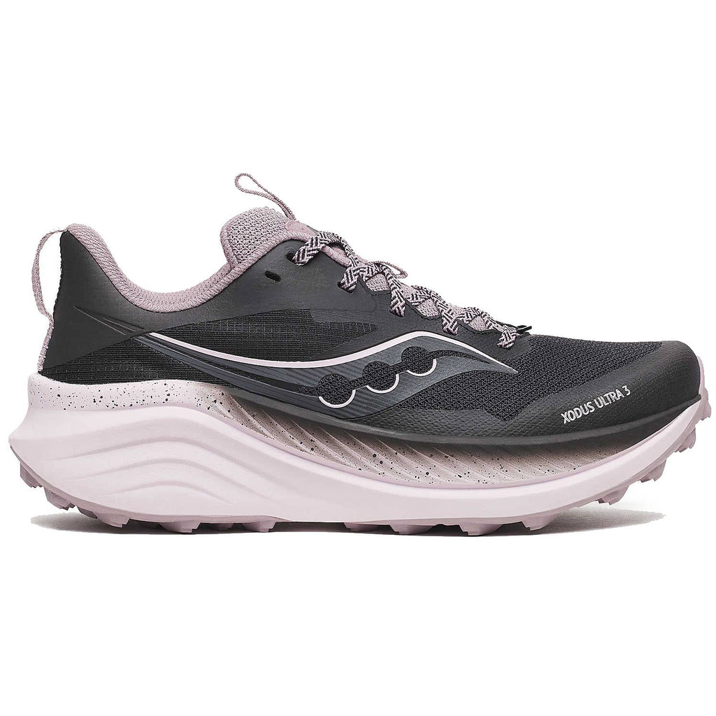 Saucony Xodus Ultra 3 Women's Trail Running Shoes, Black/Quail