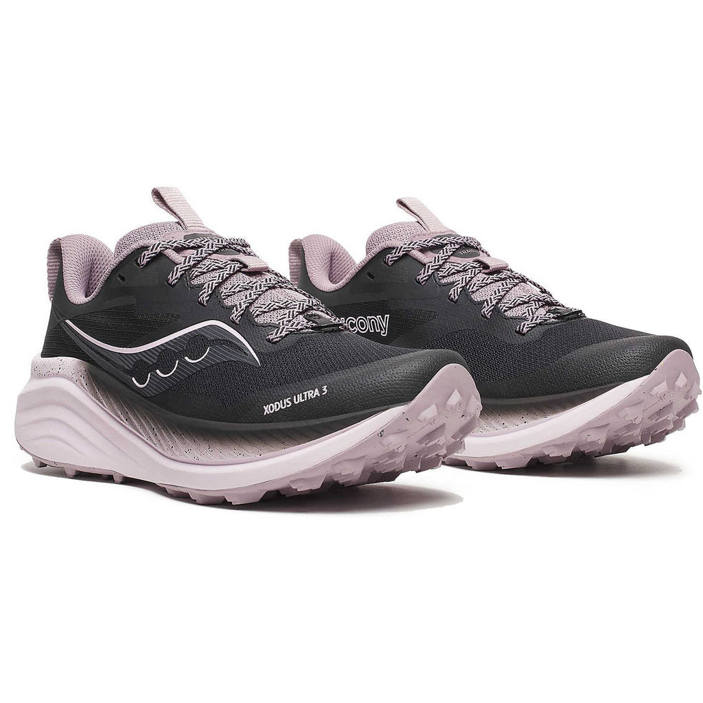 Saucony Xodus Ultra 3 Women's Trail Running Shoes, Black/Quail