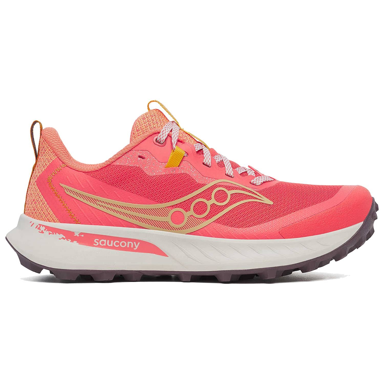 Saucony Peregrine 15 Women's Trail Running Shoes, Coral/Salmon