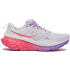 Saucony Guide 18 Women's Running Shoes, White/Crocus