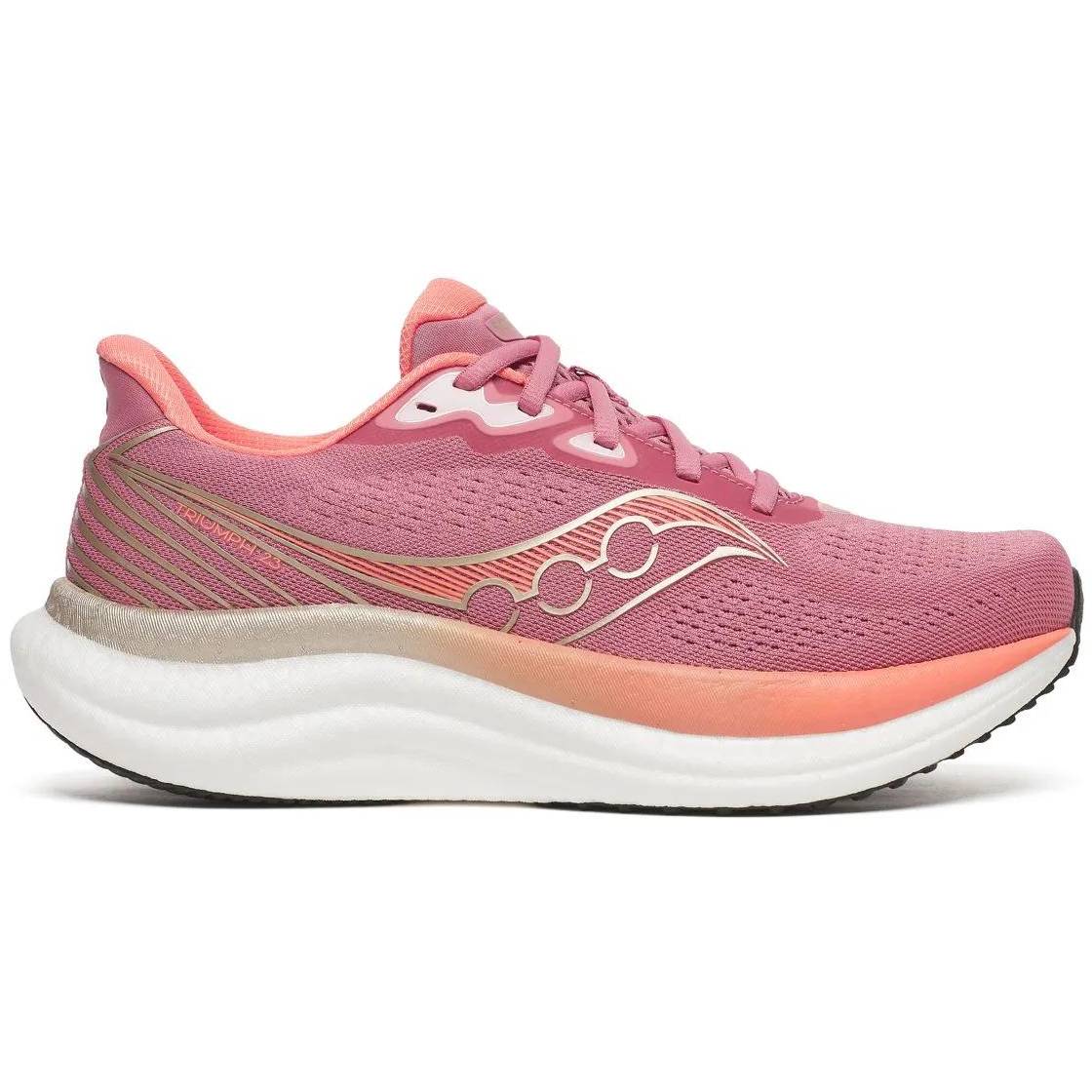 Saucony Triumph 23 Women's Running Shoes, Mauve/Black Main image