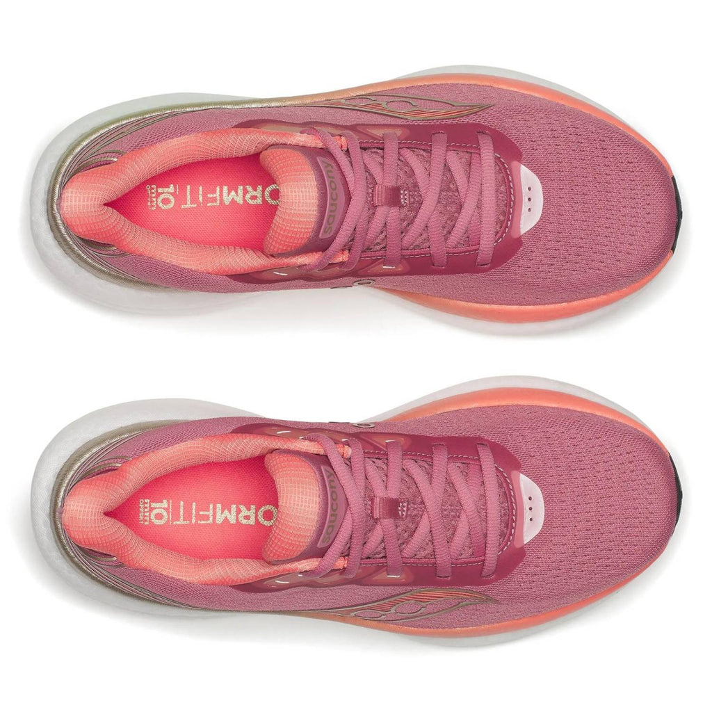 Saucony Triumph 23 Women's Running Shoes, Mauve/Black