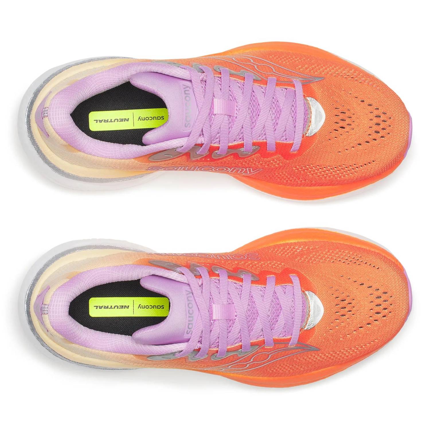 Saucony Ride 19 Women's Running Shoes, Fire/Orchid