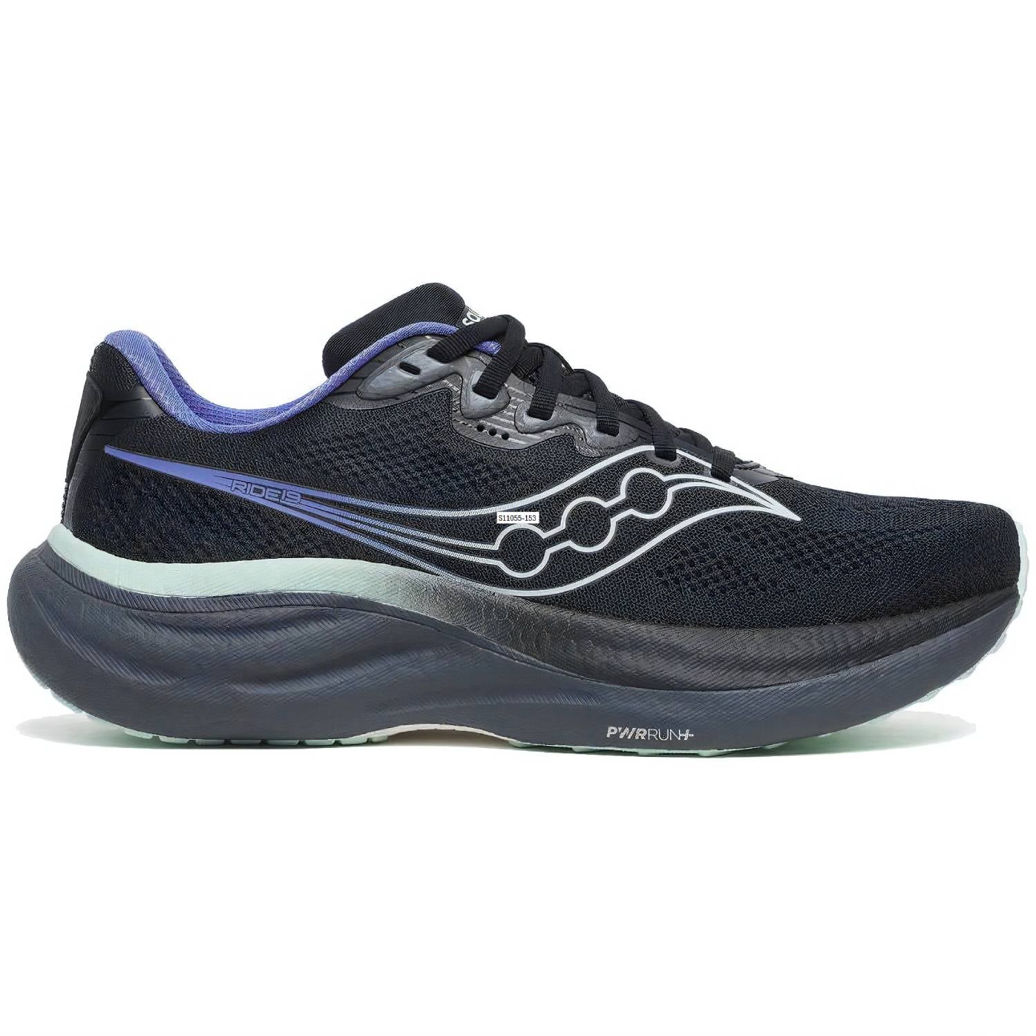 Saucony Ride 19 Women's Running Shoes, Black/Calm