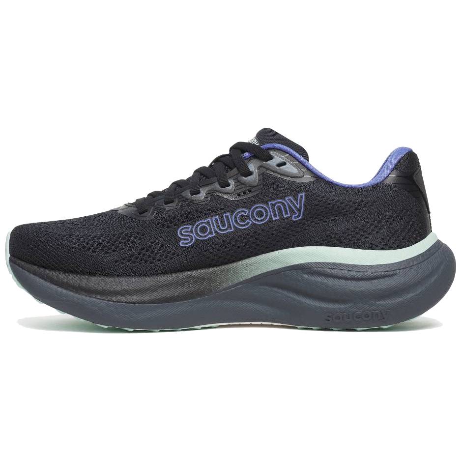 Saucony Ride 19 Women's Running Shoes, Black/Calm