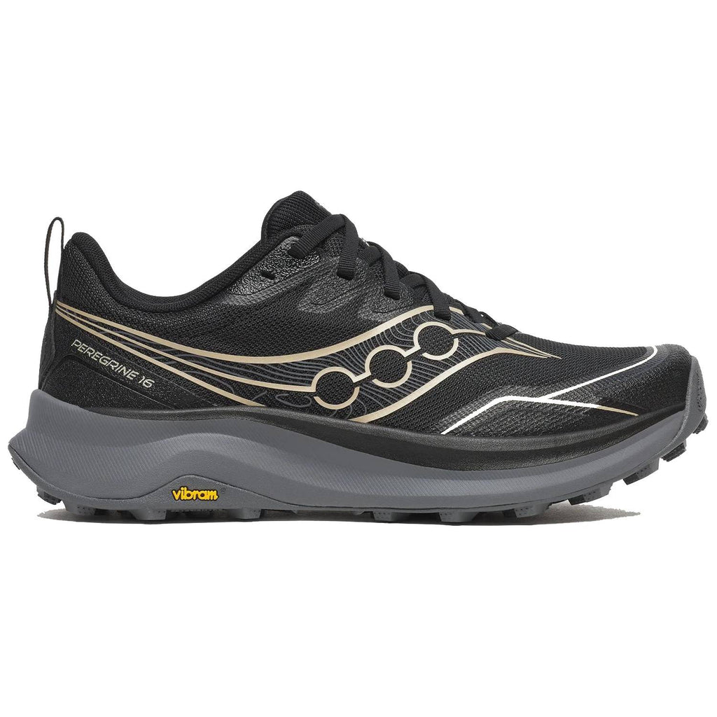Saucony Peregrine 16 Women's Trail Running Shoes, Black/Carbon