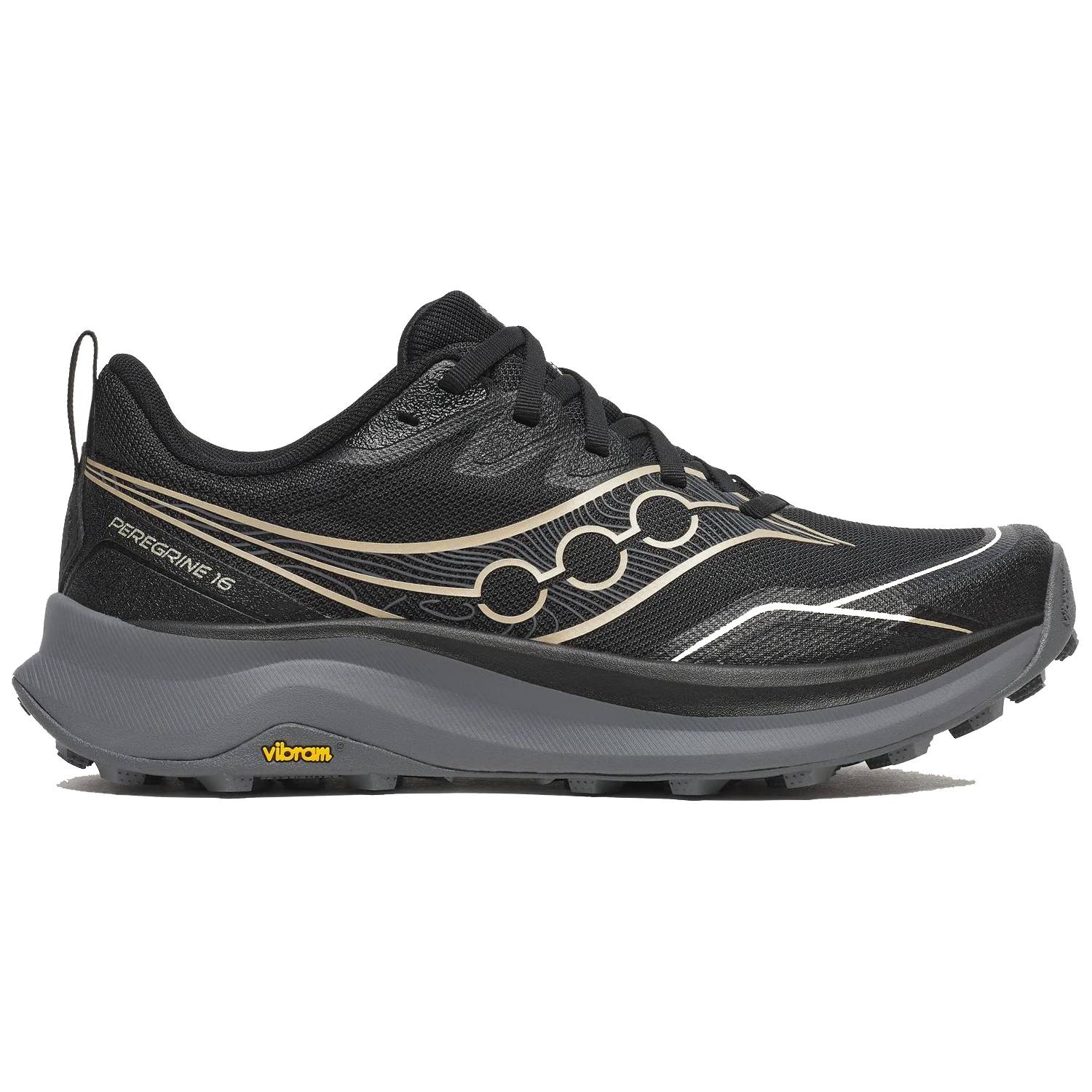 Saucony Peregrine 16 Women's Trail Running Shoes, Black/Carbon