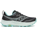 Saucony Peregrine 16 GTX Women's Trail Running Shoes, Black/Aqua