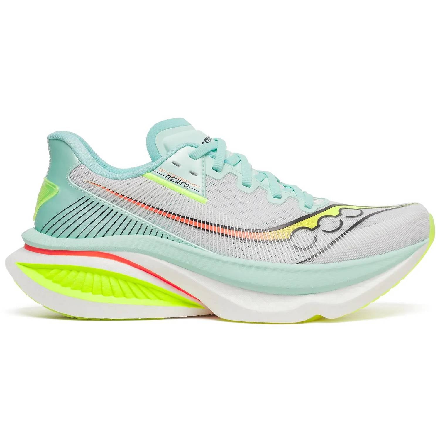 Saucony Endorphin Azura Women's Running Shoes, White/Splash Main image
