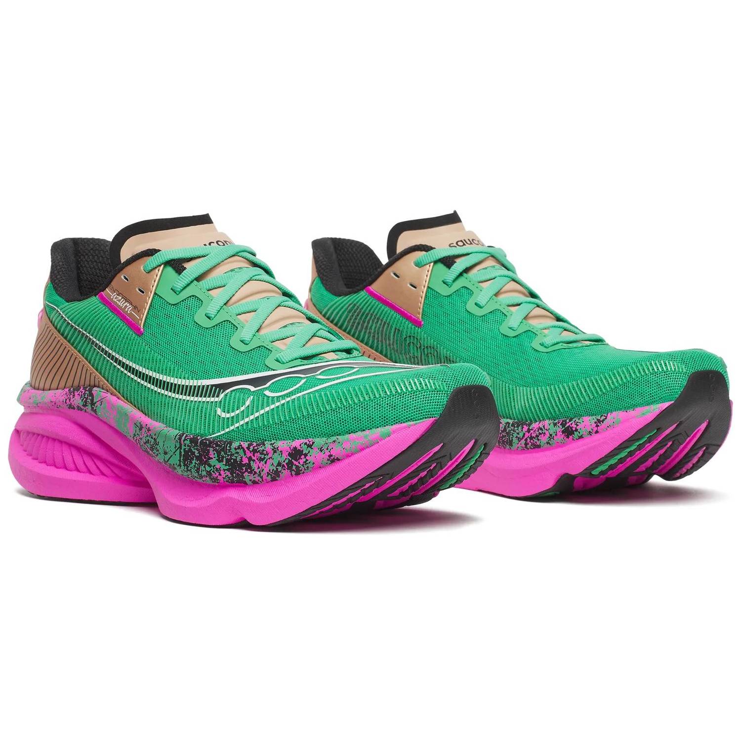 Saucony Endorphin Azura Women's Running Shoes, Garden/Black