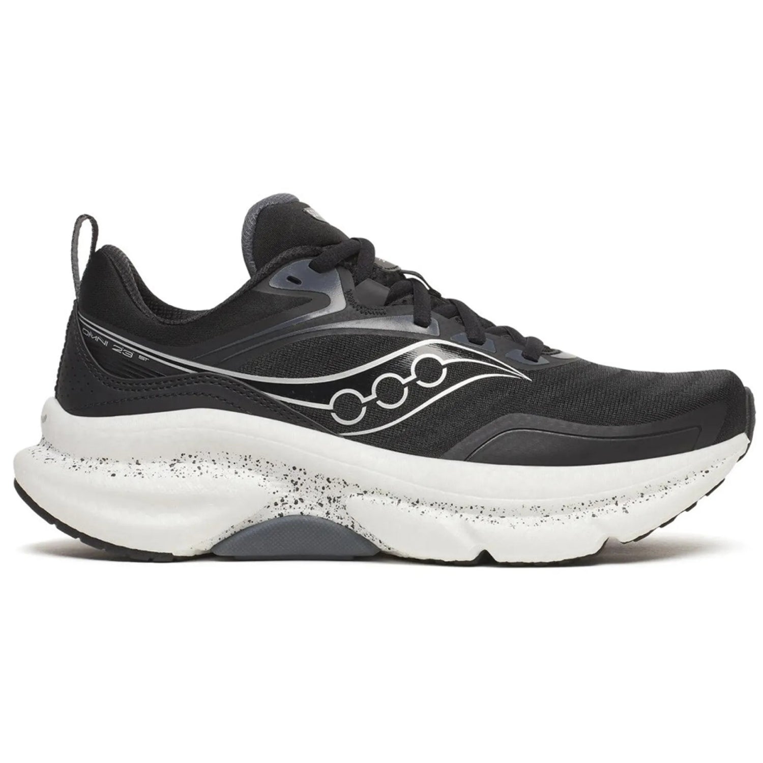 Saucony Omni ST 23 Women's Running Shoes, Black/Silver