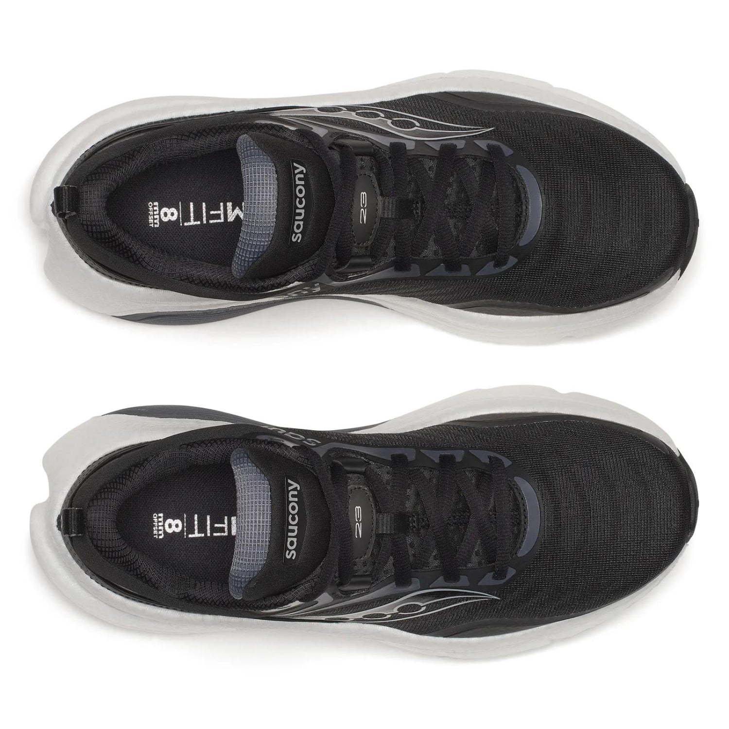 Saucony Omni ST 23 Women's Running Shoes, Black/Silver