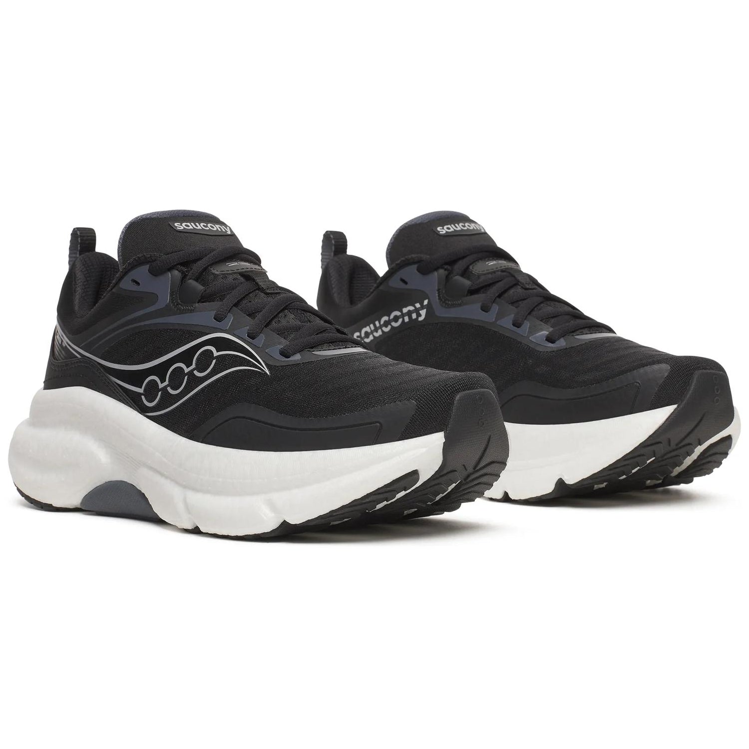 Saucony Omni ST 23 Women's Running Shoes, Black/Silver