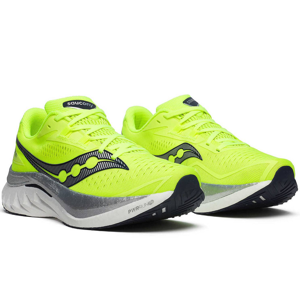 Saucony Endorphin Speed 4 Men's Running Shoes, Citron/Navy
