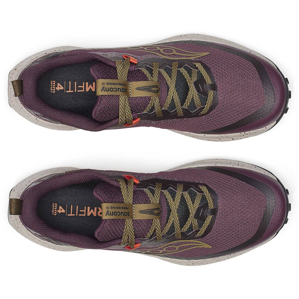 Saucony Peregrine 15 Women's Trail Running Shoes, Wine/Kodiak