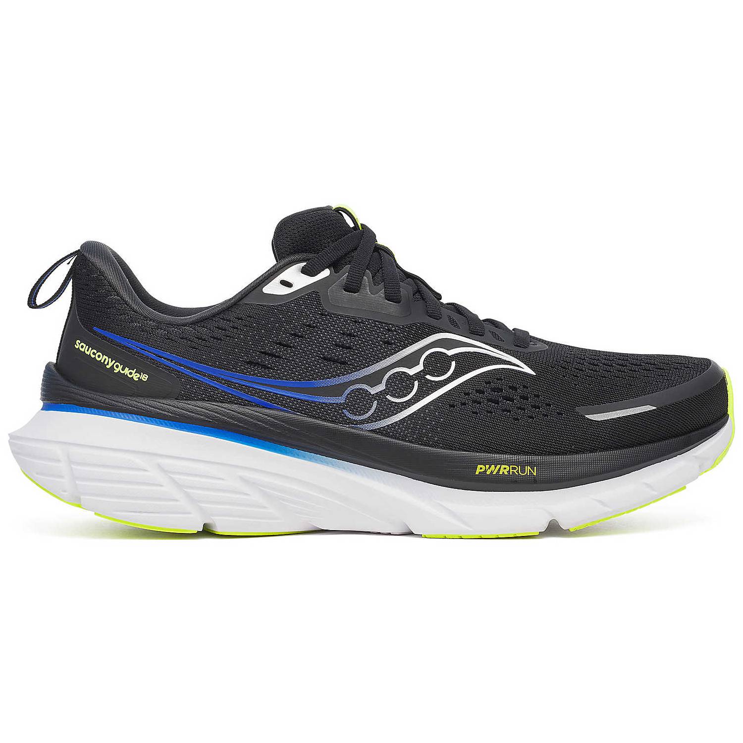 Saucony Guide 18 Men's Running Shoes, Black/Lapis Main image