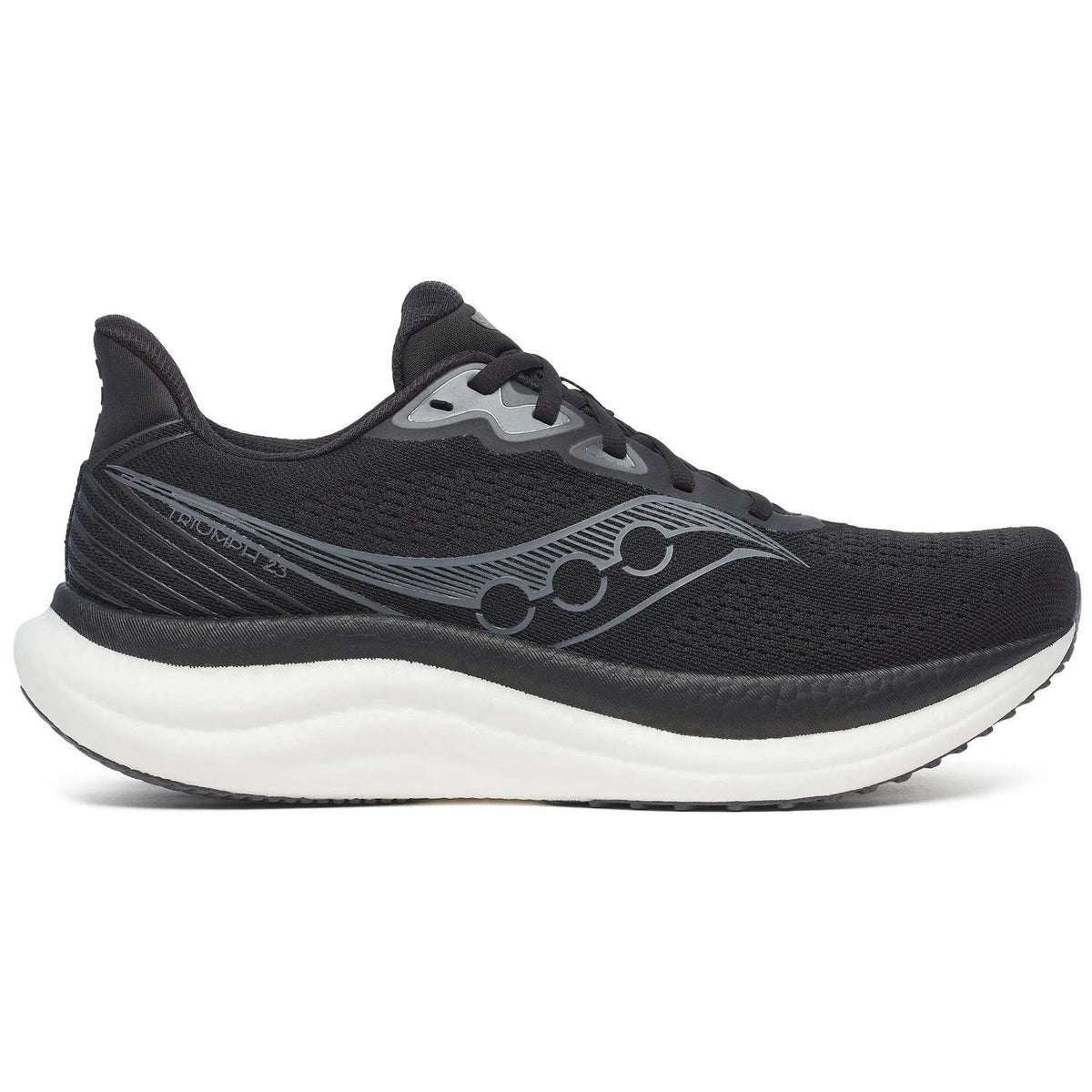 Saucony Triumph 23 Men's Running Shoes, Black/White