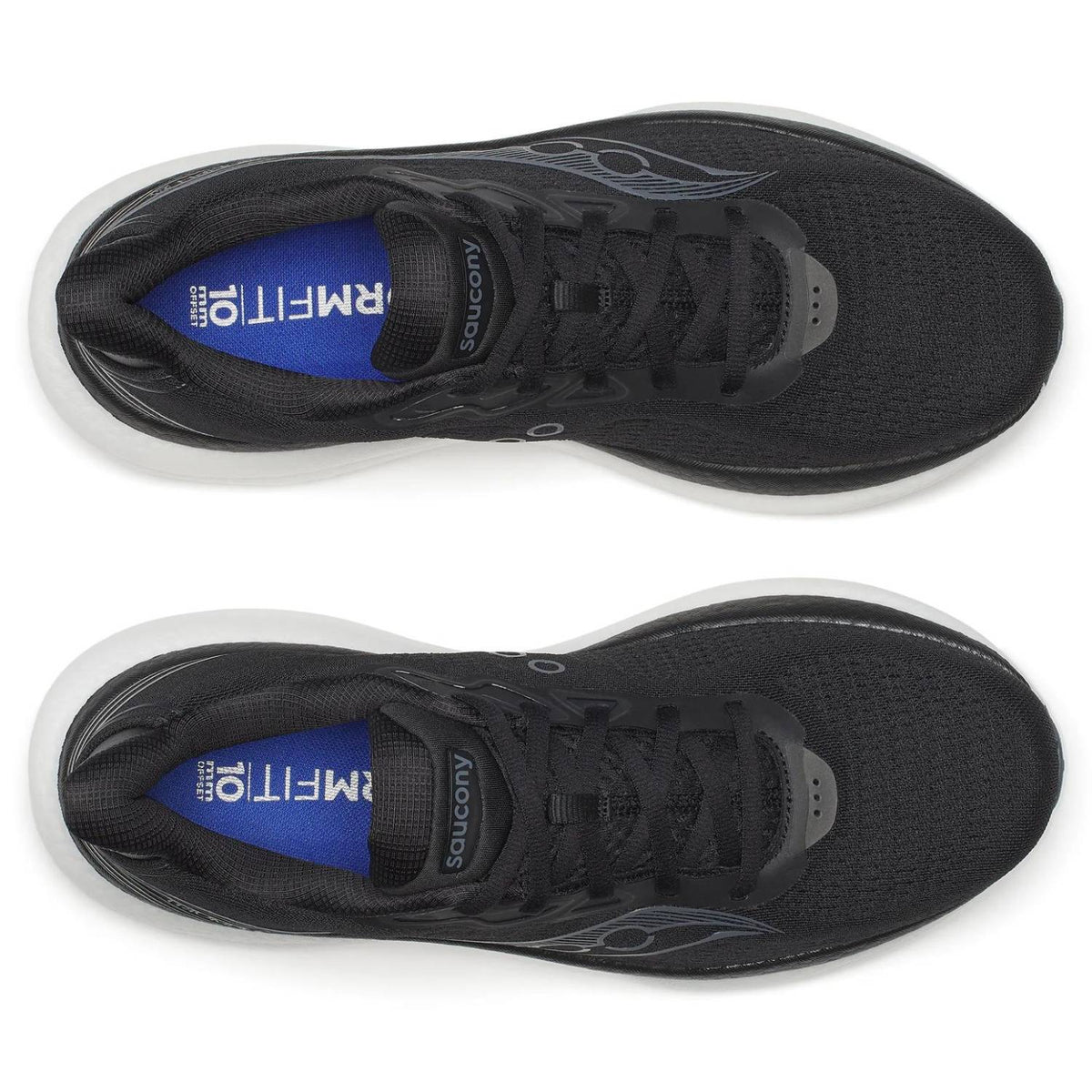 Saucony Triumph 23 Men's Running Shoes, Black/White