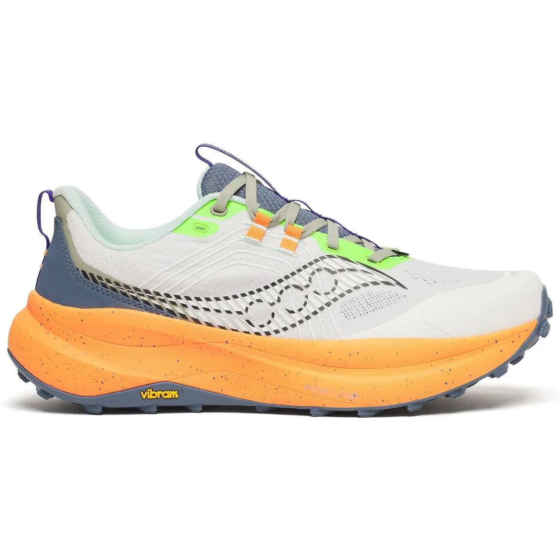 Saucony Xodus Ultra 4 Men's Trail Running Shoes, White/Tumeric Main image
